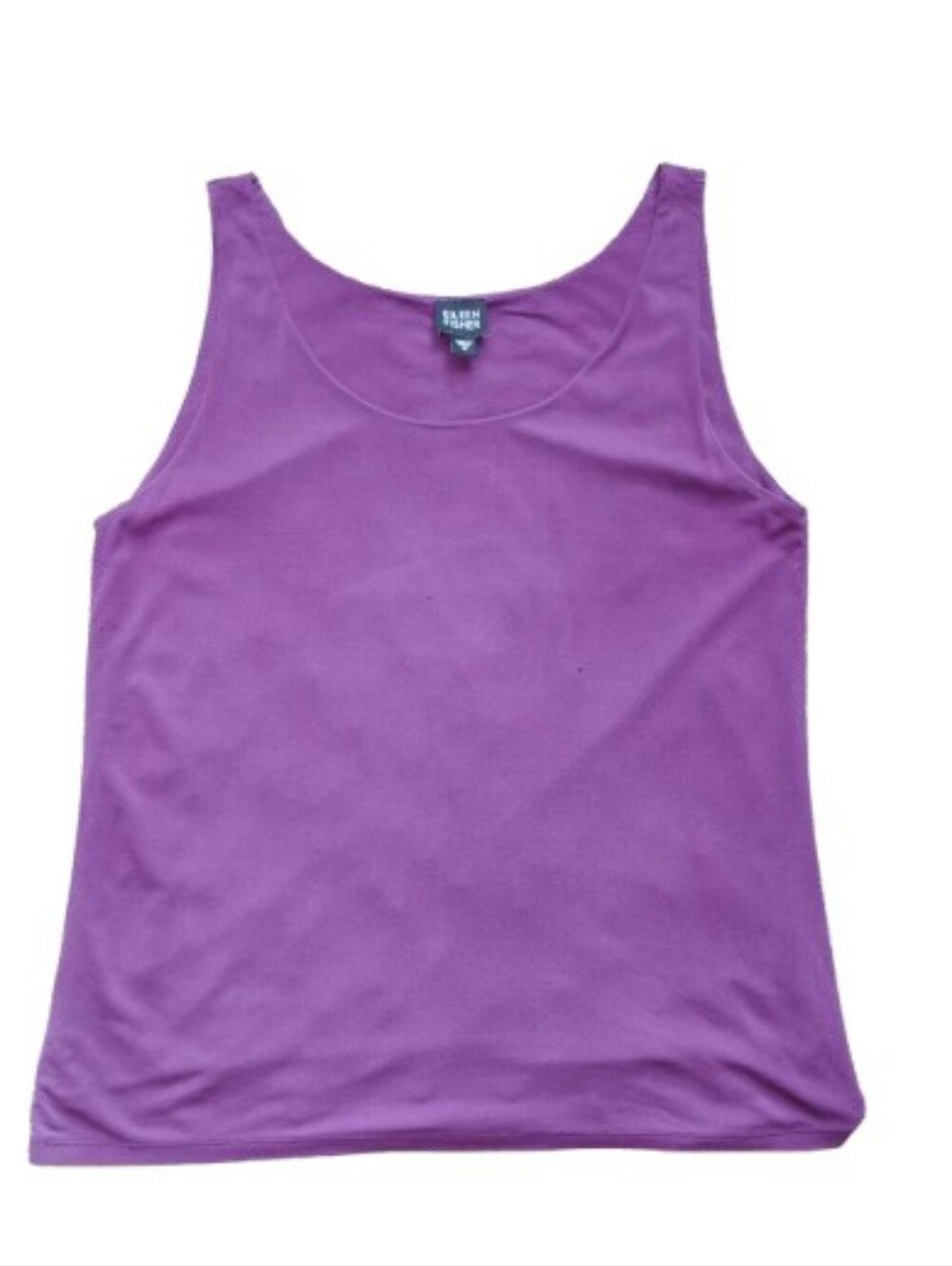 NWOT Eileen Fisher 100% Silk Knit Scoop Neck Tank Top Purple Small